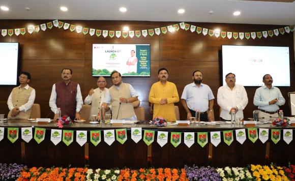 CM Dr. Himanta Biswa Sarma at the launch of the Amrit Brikshya Andolan Web Portal, Mobile App on 02.08.2023